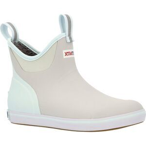 XTRATUF WOMEN'S TROLLING PACK FLEECE LINED ANKLE DECK BOOT, GREY TEAL, SIZE 10(M